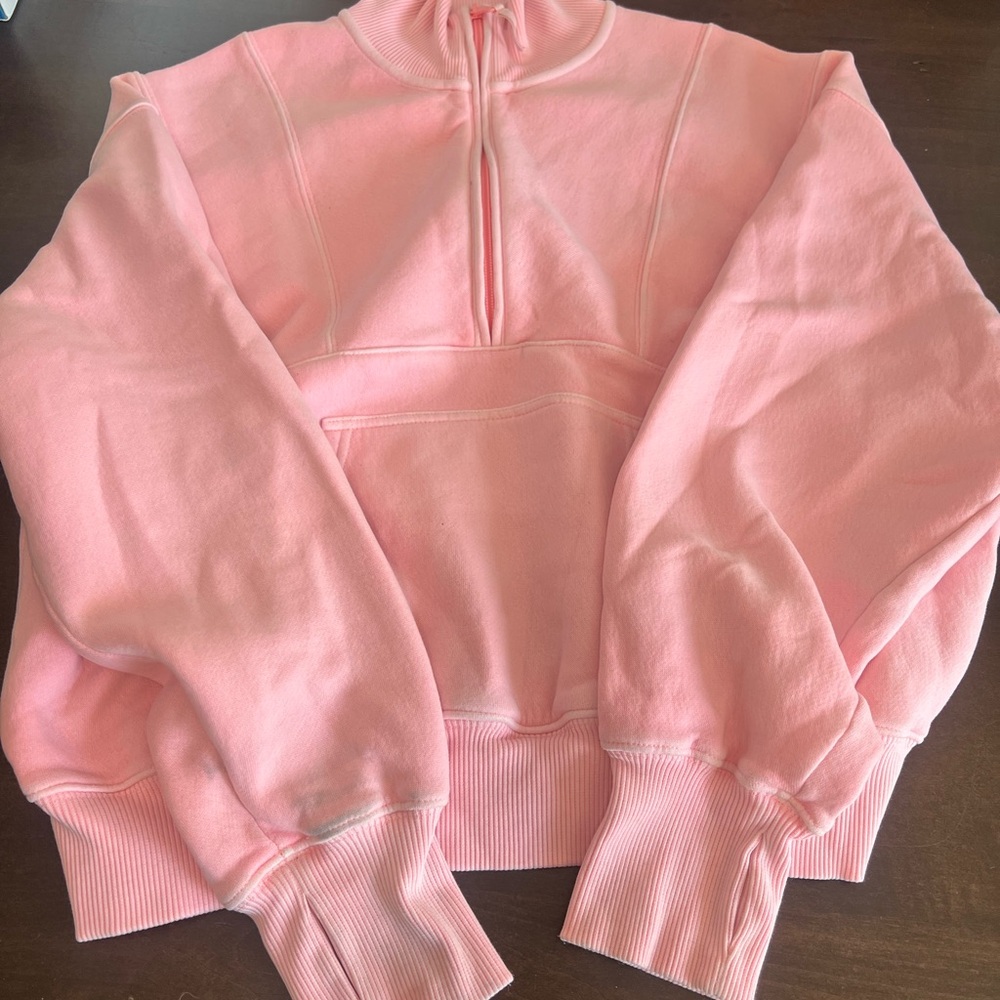 Aerie Pink Half-Zip Sweater